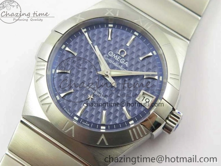 0119 SunProtective Constellation 38mm SS VSF 1:1 Best Edition Blue Textured Dial on SS Bracelet A8500 Super Clone 7917